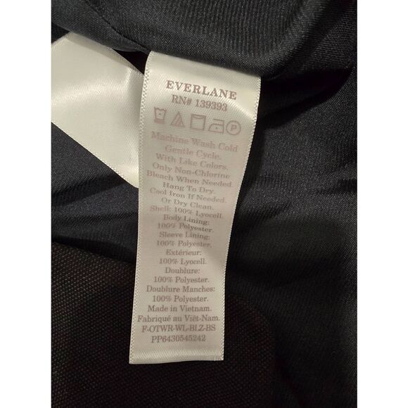 Everlane Oversized Blazer Black Lyocell Size 0 Women’s – Relaxed Minimalist Jack - Picture 10 of 11
